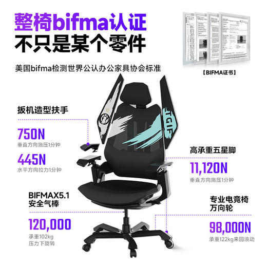 【iG采购】TGIF×iG英雄联盟战队联名款 T0 MAX 电竞人体工学椅 商品图4