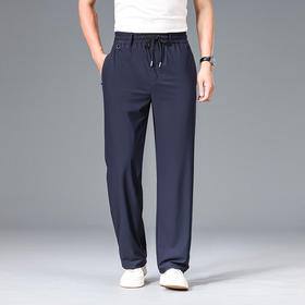 【DZP】大依优型大码男装冰丝休闲裤运动直筒加肥加大薄款裤子大号胖子