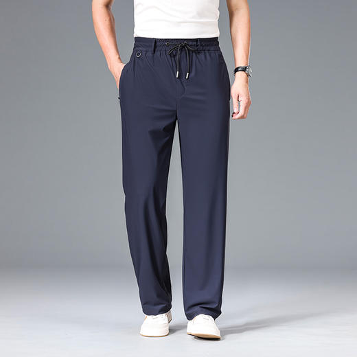 【DZP】大依优型大码男装冰丝休闲裤运动直筒加肥加大薄款裤子大号胖子 商品图0