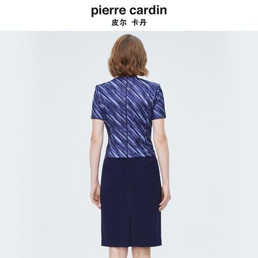 [皮尔卡丹女装]连衣裙酒红优雅羊毛高级感通勤场合裙子 商品图2