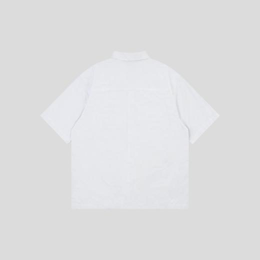 GOODBAI 表情logo刺绣口袋翻领oversize短袖衬衫 商品图2