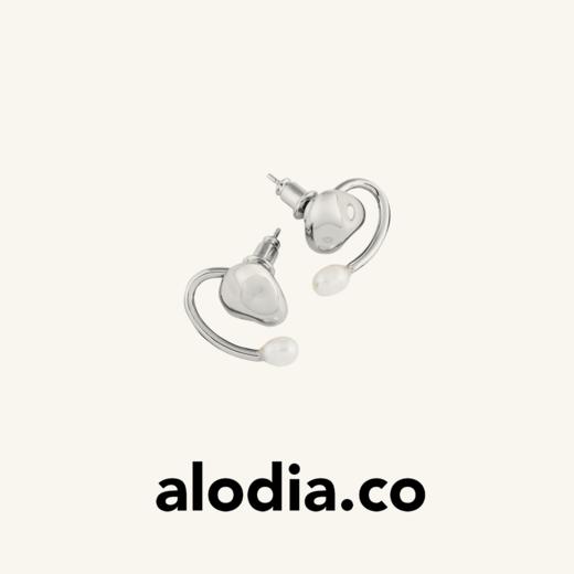 【蔡文静同款】alodia.co 品牌直发 春季新品微笑耳环 925银天然珍珠日常通勤金色银色 商品图1