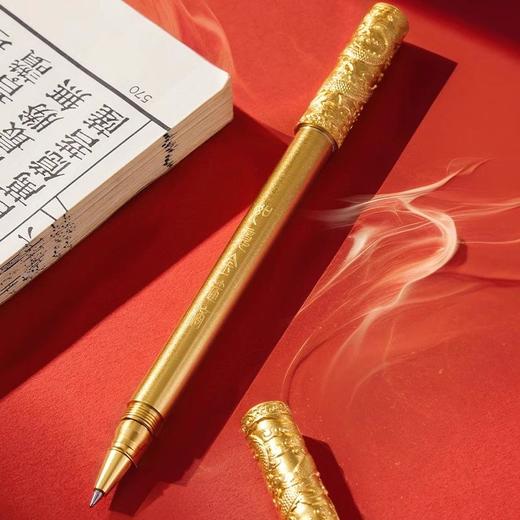 朱炳仁铜 大胜笔套装 如意金箍笔套装礼盒铜笔齐天大圣笔架摆件悟空棒生日礼物 商品图3