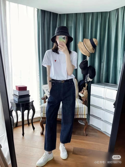 【5月6日 下午14:00 秒杀】返场 Ami纯棉 精梭棉 宽版 情侣T恤 商品图3