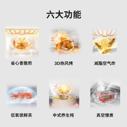 博世（BOSCH）6系御器启触款 低氧锁鲜蒸 3D热风烤 减脂空气炸六合一蒸烤一体机CSK5R71D4W 商品图1