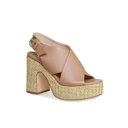 豪麟名鞋AGL女鞋凉鞋羊皮革D649030驼色 商品图0