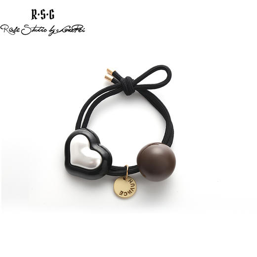 RSG郭培成衣品牌百搭高弹力双色爱心圆球头绳 商品图4