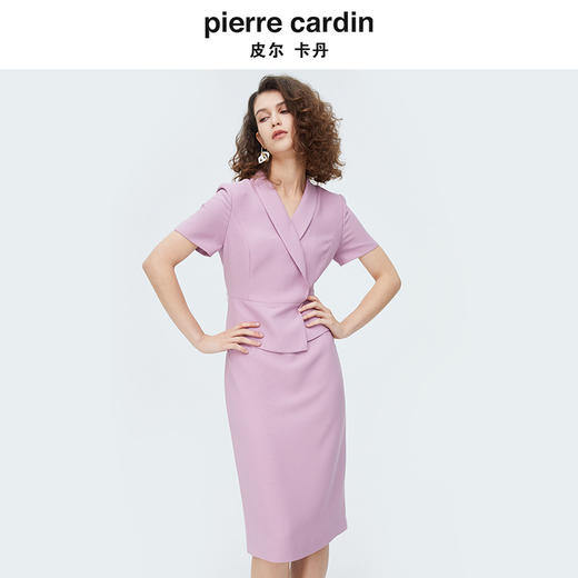 [皮尔卡丹女装]新款通勤商务休闲简约淑女连衣裙 商品图4