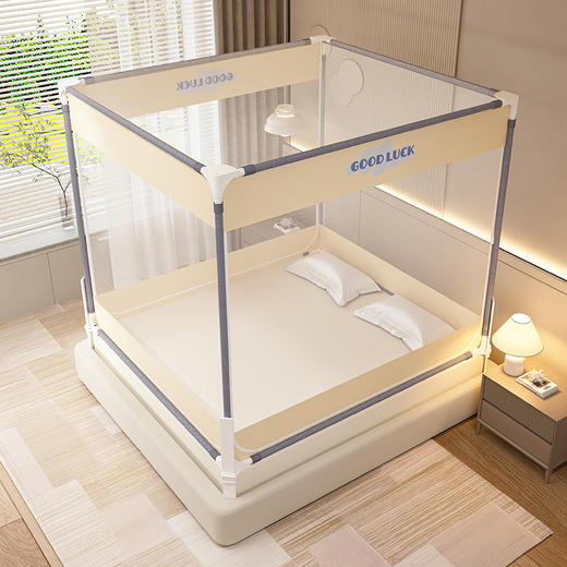 新升级加粗围栏支架全底防摔全包蚊帐 A类帐纱全包裹防蚊 商品图1