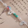 子佩集S925银【花信年华】手链【SL01018】纯银钱串腰缠万贯珐琅彩盘缠盘缠2504 商品缩略图3