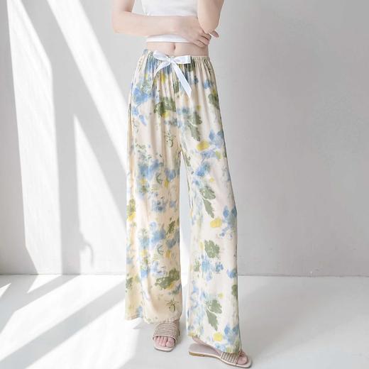 【满2件/59元】【秀黛】女直筒绵绸单裤休闲裤女士夏季单裤S2553003T【门店同款】 商品图1