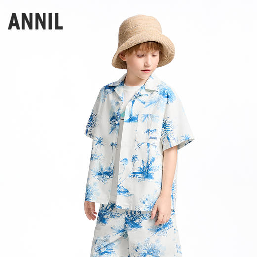 【实体店同款】男童翻领短袖上衣夏季新款安奈儿童装AB521649 商品图2