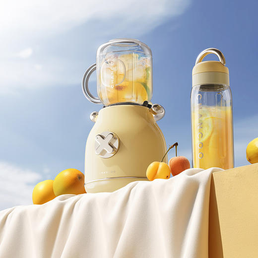 【橙厨 CHANCOO】高颜值便携式双杯榨汁机家用水果奶昔   多功能榨果汁机 网红 复古设计.01 商品图4