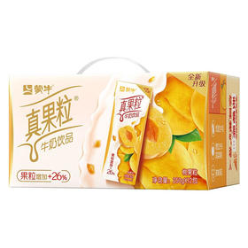 蒙牛真果粒牛奶饮品 黄桃果粒250gx12盒