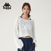 Kappa卡帕背靠背运动套头衫女新款休闲编织长袖镂空圆领卫衣上衣KPDJBLT96 商品缩略图1