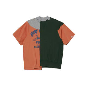 kolor BEACON Sweater REMAKE不规则拼接短袖圆领卫衣