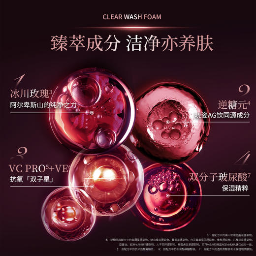 晓姿 冰川玫瑰系列 肌源希 越美时光净采焕颜洁面乳 100g 商品图4