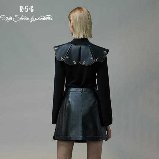 RSG郭培成衣品牌原创设计小众高级感蝴蝶结刺绣碎花样云披肩 商品图3