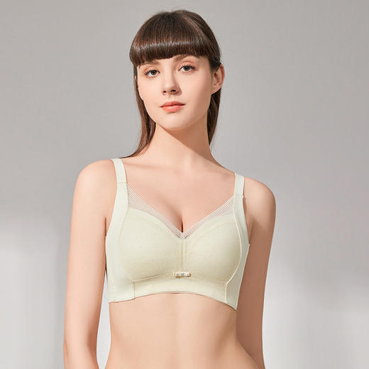 QC-W6202*  夏季大胸显小薄款透气内衣女大码防下垂无钢圈收副乳文胸光面无痕（单件） 商品图4