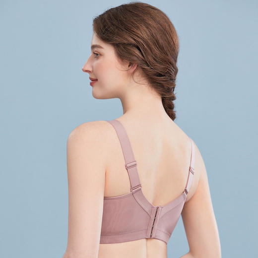 QC-W6212*  大胸显小内衣女薄款大码无钢圈聚拢上托防下垂收副乳全罩杯文胸（单件） 商品图2