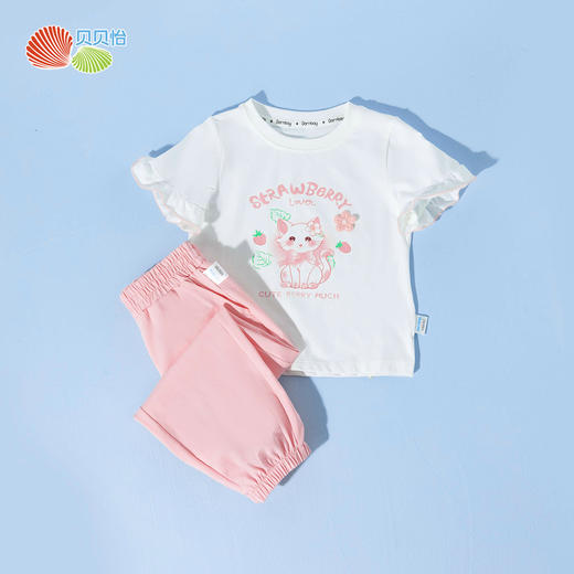 贝贝怡夏季女童短袖套装ZB2ET035 商品图3