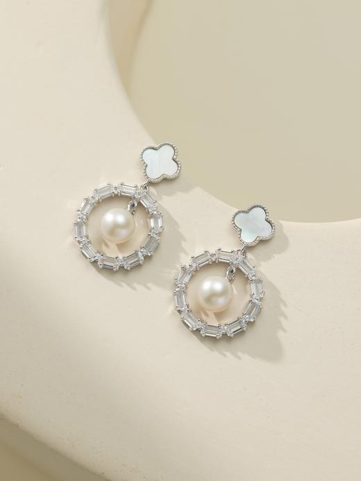 IIPO宜珠宜宝海棠纹新中式6-7mm 淡水珍珠925银镀金(礼盒装) 商品图1