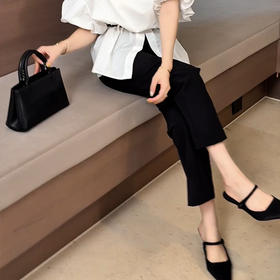 【不退不换】良木礼微喇九分裤（9573）