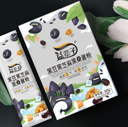 益辈子 黑豆黑芝麻黑桑葚粉 商品图3