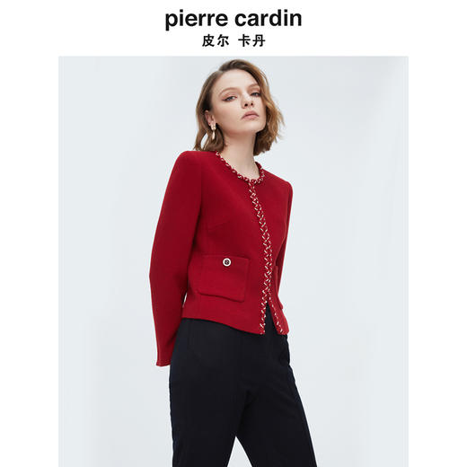 [皮尔卡丹女装]春季新款气质端庄轻奢修身连衣裙 商品图3