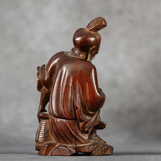 清	黄杨木雕渔翁人物摆件 商品图3