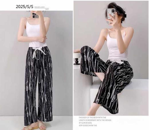 【满2件/59元】【秀黛】女直筒绵绸单裤女休闲裤女士夏季单裤S2553005T【门店同款】 商品图1