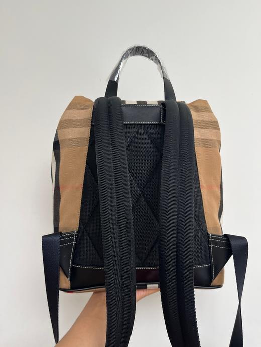 BUR新款双肩背包 采用格纹棉质面料，搭配进口牛皮 商品图3