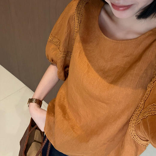 【预售7天】良木礼麻料短袖（207973） 商品图4