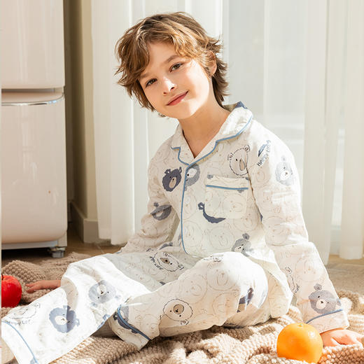 新款！圆圆自留款~轻薄透气王炸睡衣❗女宝男宝都有！美国高端童装【Dreamy Diary纯棉双层纱儿童套装、莫代尔套装】上海百盛、久光百货专柜有售！A类婴幼儿标准 ✅穿着零感无负担丨品牌直发 商品图3