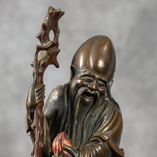 清	木胎髹漆寿星人物摆件 商品图1