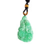 【天然正品】天然细腻糯种雕祥云绿底翡翠吊坠项链中性现售价：980特价!080425AH11 商品缩略图0