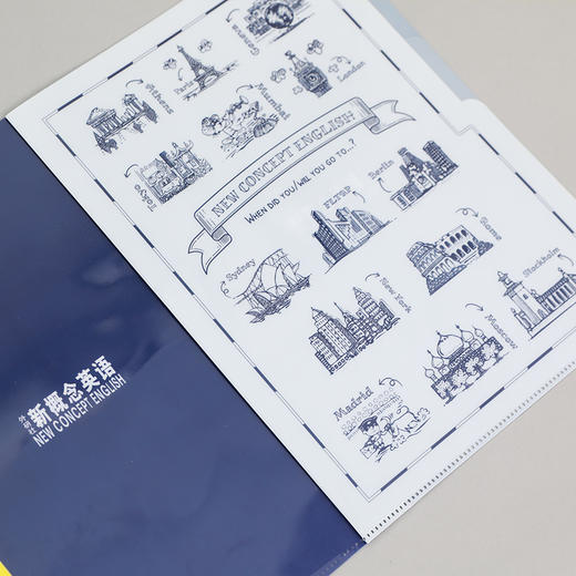 英伦风格CityTour文件夹蓝色（新概念英语文创） 商品图1