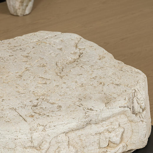 明	石雕乐伎人物四开窗八角座 商品图4