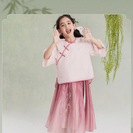 笛莎Deesha观山见女童套装2025夏季女童汉服套装 商品图4