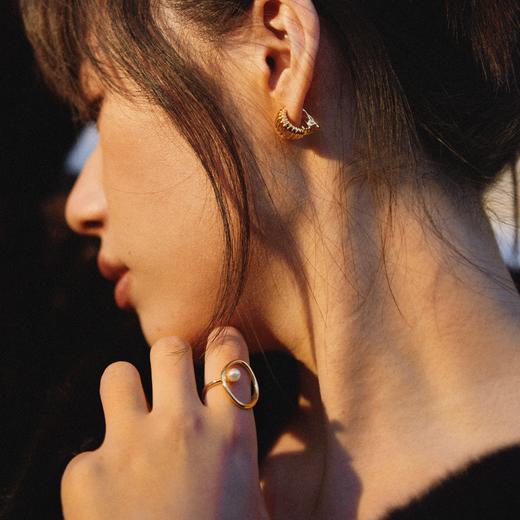 【董洁孟子义同款】alodia.co 品牌直发 蜗壳耳钉 简约百搭长期主义小众高级金色银色 商品图3