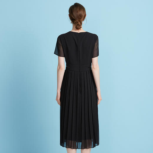 【薄纱压褶气质连衣裙】EITIE爱特爱凉感舒适2025夏季新款B2507684 商品图10