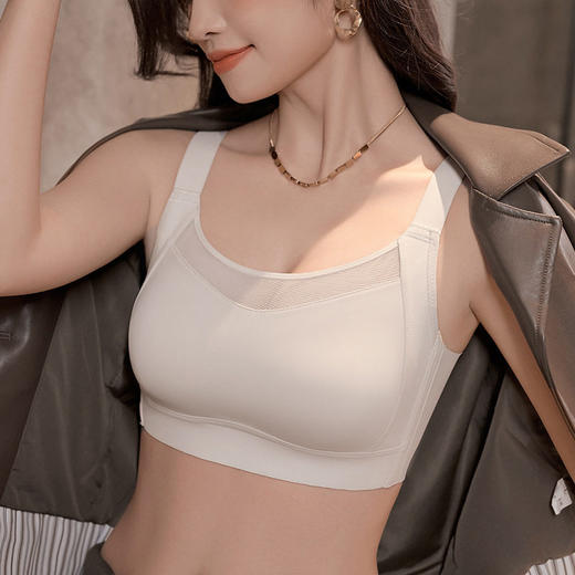 QC-W6226*  兔耳朵抹胸式内衣女大胸显小无痕收副乳防下垂调整型薄款文胸（单件） 商品图2