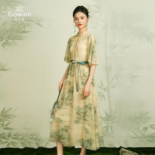 乔万尼真丝连衣裙新款100%桑蚕丝国风设计EM2E876 商品图1