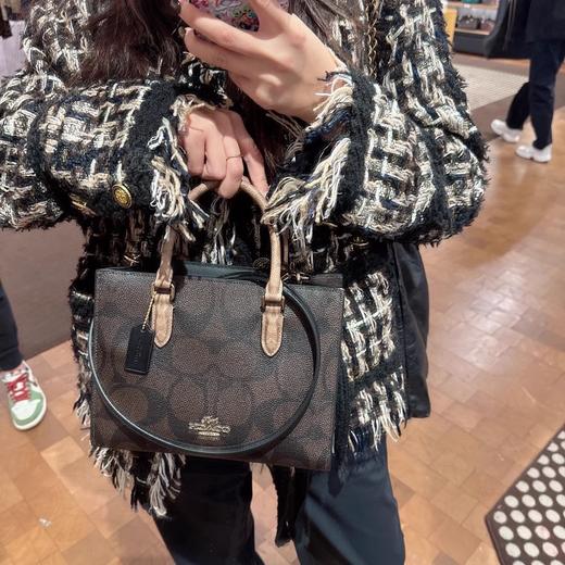 独家渠道！双色！蔻Maggie小号老花托特包   方角托特包 商品图2