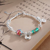 子佩集S925银【花信年华】手链【SL01018】纯银钱串腰缠万贯珐琅彩盘缠盘缠2504 商品缩略图4