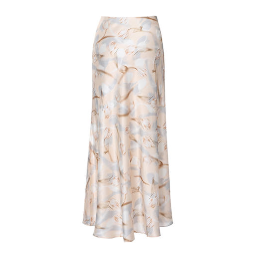 EITIE爱特爱高级感垂坠缎面晕染印花开叉长裙半身裙夏季新款B2506602 商品图5