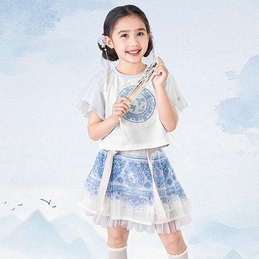 笛莎Deesha观山见女童套装2025夏季女童国风套装 商品图2