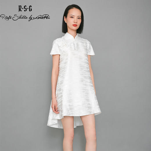 RSG郭培成衣品牌新中式斜襟改良旗袍高级感连衣裙 商品图3