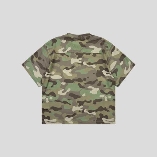 GOODBAI 粗体镂空小写logo撞色印花圆领网眼oversize短袖T恤 商品图4