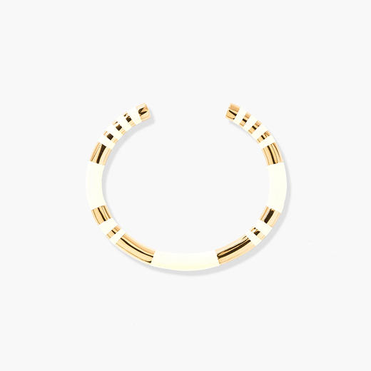 订购8周到｜Aurélie Bidermann-Positano-象牙色 条纹 手镯［法国设计师］ 商品图0